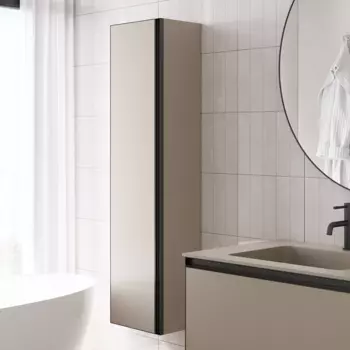 Шкаф-пенал для ванной Armadi Art Quatro daphne, профиль anthracite