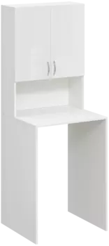 Шкаф-пенал для ванной DIWO Суздаль 66 напольный над стиральной машиной со столешницей, 66x180x60, белый