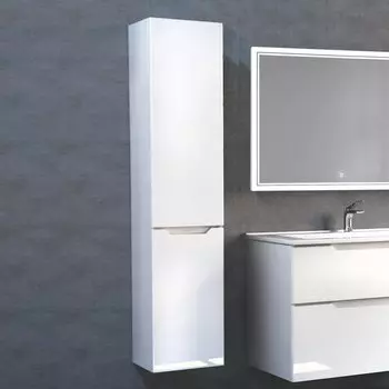 Шкаф пенал для ванной Jorno Slide 33, белый, R