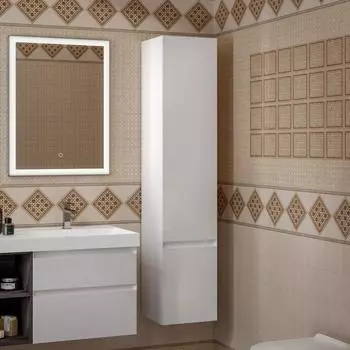 Шкаф пенал для ванной KERAMA MARAZZI Cubo 165 L белый матовый