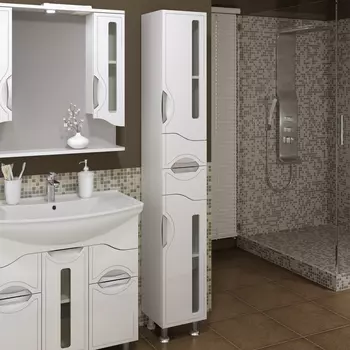 Шкаф пенал для ванной Runo Толедо 30 R