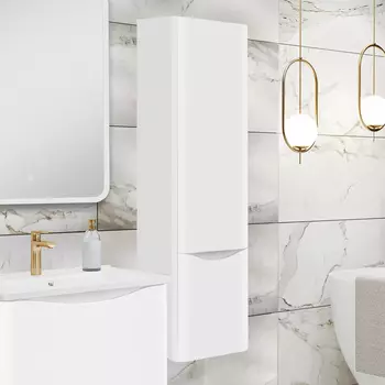 Шкаф пенал для ванной Runo Тоскана белый