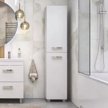 Шкаф-пенал для ванной Velvex Orlando 190 универсальный, белый матовый