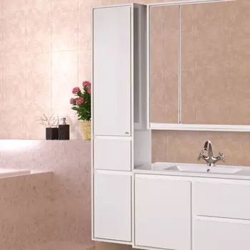 Шкаф-пенал Misty Барселона белая эмаль L