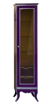 Шкаф-пенал напольный Misty Анжелика 40 R сиреневый с серебром
