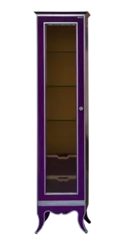 Шкаф-пенал напольный Misty Анжелика 40 L сиреневый с серебром