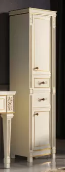 Шкаф-пенал напольный Misty Tiffany 50 L бежевый, сусальное золото