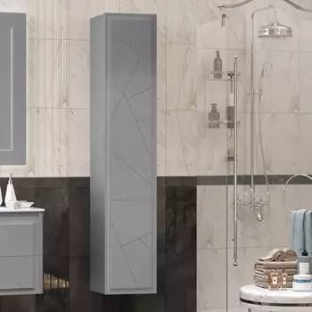 Шкаф пенал для ванной Opadiris Луиджи 35 серый