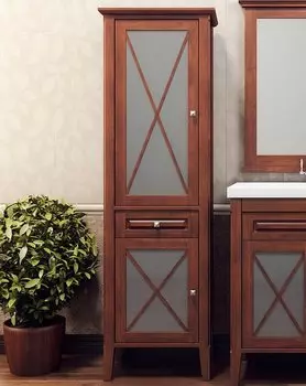 Шкаф-пенал Opadiris Палермо 53 L темное дерево