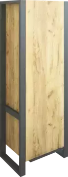 Шкаф-пенал подвесной Sanflor Гард 45х120 светлое дерево, дуб крафт золотой, черный