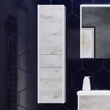 Шкаф пенал для ванной Roca Ronda L, белый, бетон