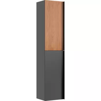 Шкаф пенал для ванной Sancos Delta 35 дуб красный, графит