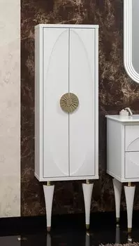 Шкаф-пенал Smile Ибица белый, фурнитура золото