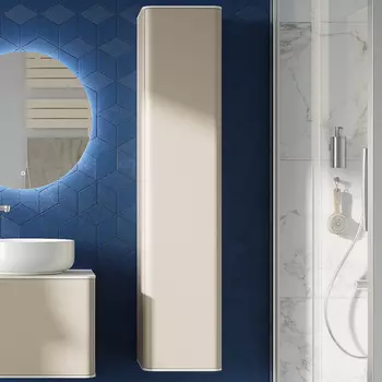 Шкаф-пенал STWORKI Ноттвиль 150 бежевый шелк