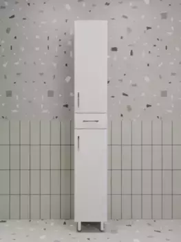 Шкаф-пенал Style Line Эко Стандарт 30 с бельевой корзиной белый