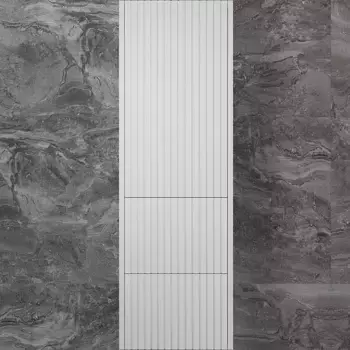 Шкаф-пенал для ванной Style Line Стокгольм 36 подвесной, белый рифленый софт