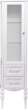 Шкаф-пенал ValenHouse Эстетика L белый ручки хром
