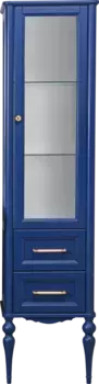 Шкаф-пенал ValenHouse Эстетика правый синий ручки золото