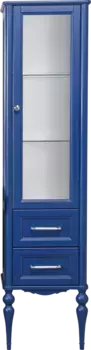 Шкаф-пенал ValenHouse Эстетика R синий ручки хром