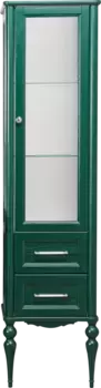 Шкаф-пенал ValenHouse Эстетика R зеленый ручки хром