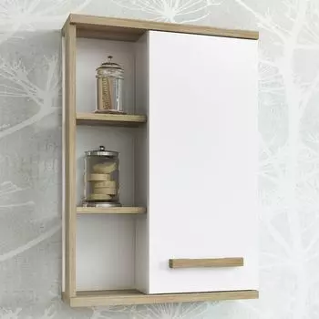 Шкаф подвесной Sanflor Ингрид 50 белый - светлое дерево