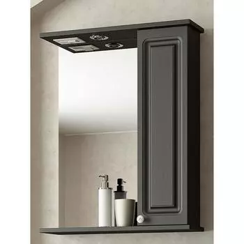 Шкаф-зеркало Francesca Империя 50 темное дерево