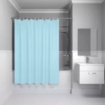 Штора для ванной IDDIS Promo 200x180 голубая