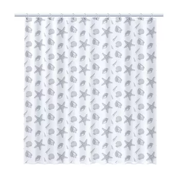 Штора для ванной Fixsen Laguna 180х200 серая с рисунком