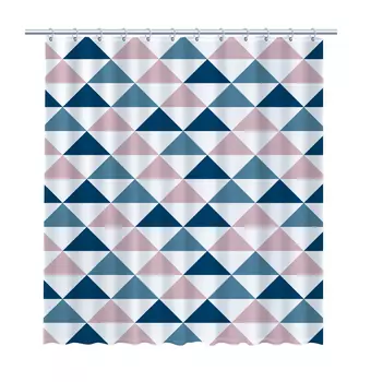 Шторка для ванны Fixsen Simple 180х200 белая, синяя с рисунком