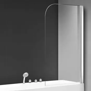 Шторка на ванну AQUAme AQM2851 80х140, профиль хром