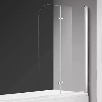 Шторка на ванну AQUAme AQM2852B 120х140, профиль хром