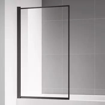Шторка на ванну AQUAme AQM2859-L 80х140, профиль черный матовый