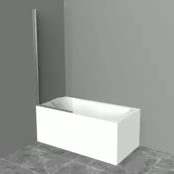 Шторка на ванну BelBagno UNO 70х150 профиль хром стекло прозрачное