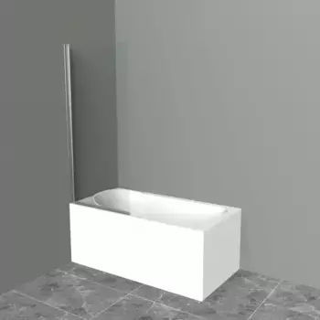 Шторка на ванну BelBagno UNO 85х150 профиль хром стекло прозрачное