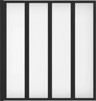 Шторка на ванну Cerutti SPA Bouna 130х140 профиль черный, стекло прозрачное