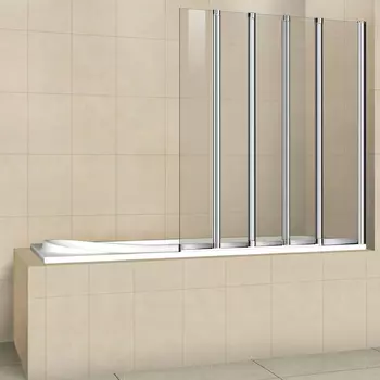 Шторка на ванну Cezares Pratico V5 120/140 C Cr