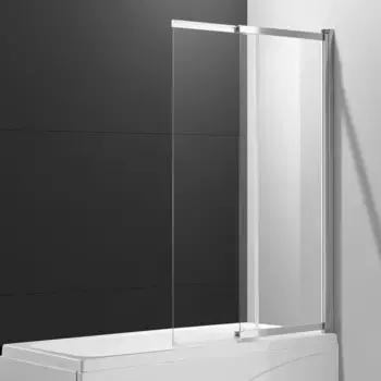 Шторка на ванну Cezares Stream 150х80 хром стекло прозрачное