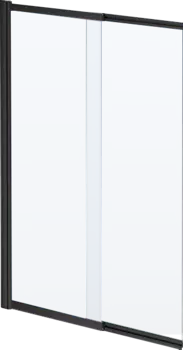 Шторка на ванну KERAMA MARAZZI Vetro VE.100.BSD.BLK.M 100x150, профиль матовый черный