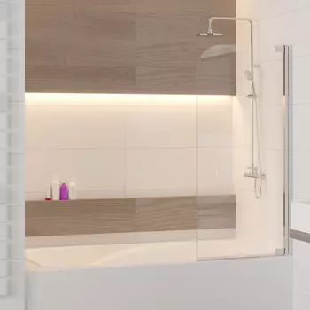 Шторка на ванну RGW Screens 100x150 03110110-11 хром, стекло прозрачное