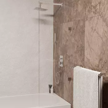 Шторка на ванну RGW Screens SC-056-2 40x150 профиль хром стекло прозрачное