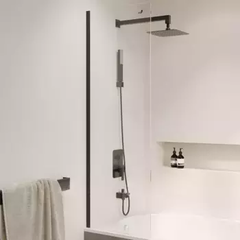 Шторка на ванну RGW Screens 50x150 351105650-14 черная, стекло прозрачное