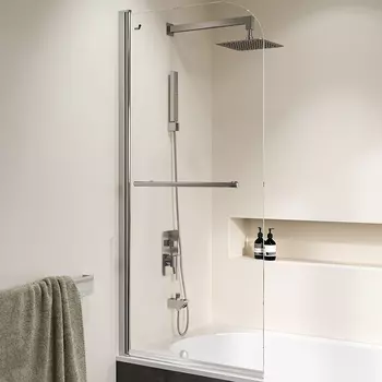 Шторка на ванну RGW Screens SC-114 80х140 профиль хром стекло прозрачное