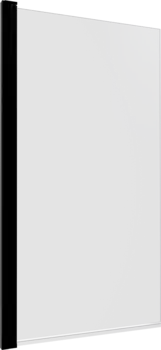 Шторка на ванну Triton Соло 75х140 профиль черный стекло прозрачное