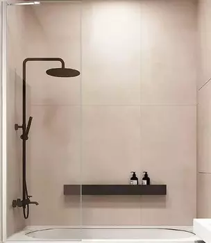 Шторка на ванну Veconi Palau PL-84 70x150, хром