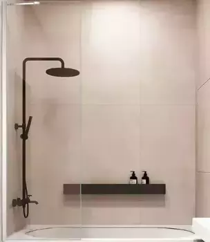 Шторка на ванну Veconi Palau PL-84 90x150, хром