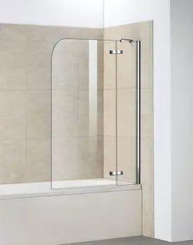 Шторка на ванну Weltwasser 100х140 10000001225 профиль хром, стекло прозрачное