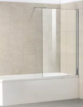 Шторка на ванну Weltwasser 90х140 10000001227 профиль хром, стекло прозрачное