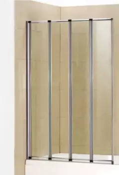 Шторка на ванну Weltwasser 100х140 10000002760 профиль хром, стекло прозрачное