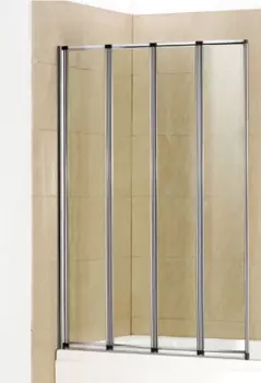 Шторка на ванну Weltwasser 90х140 10000002759 профиль хром, стекло прозрачное