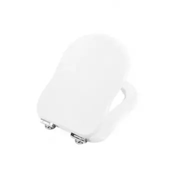 Сиденье для унитаза Cezares Laredo белое с петлями хром